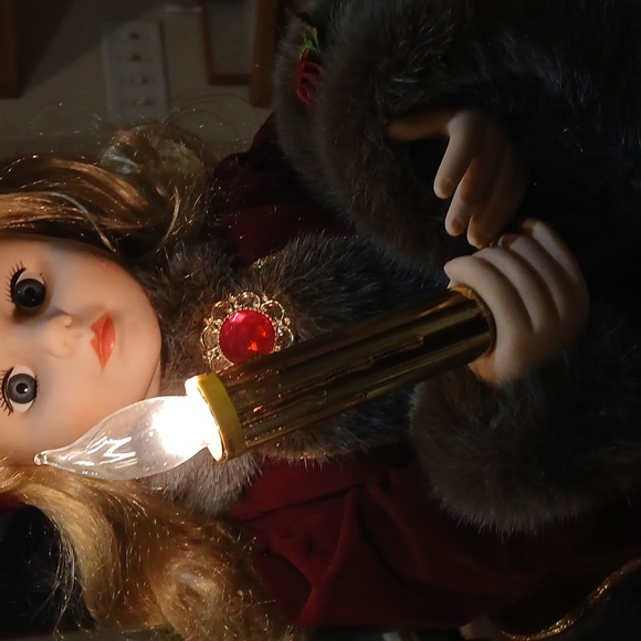 Vintage 1996 Telco Motionettes Christmas Caroler Animated Lighted 24” Girl Dol - Picture 10 of 14